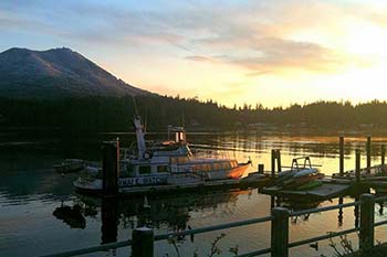 Ucluelet sunset scene